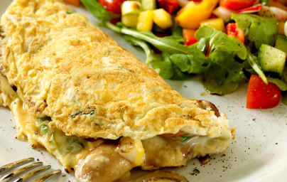 LCHF hrustljava omleta z gobicami LCHF hrustljava omleta z gobicami